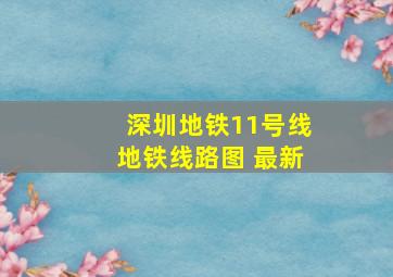 深圳地铁11号线地铁线路图 最新